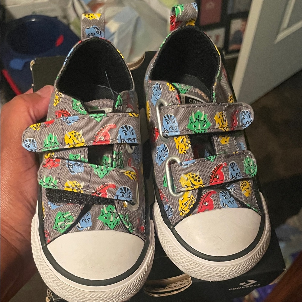 Converse Kids Sneakers with Dinosaur Print